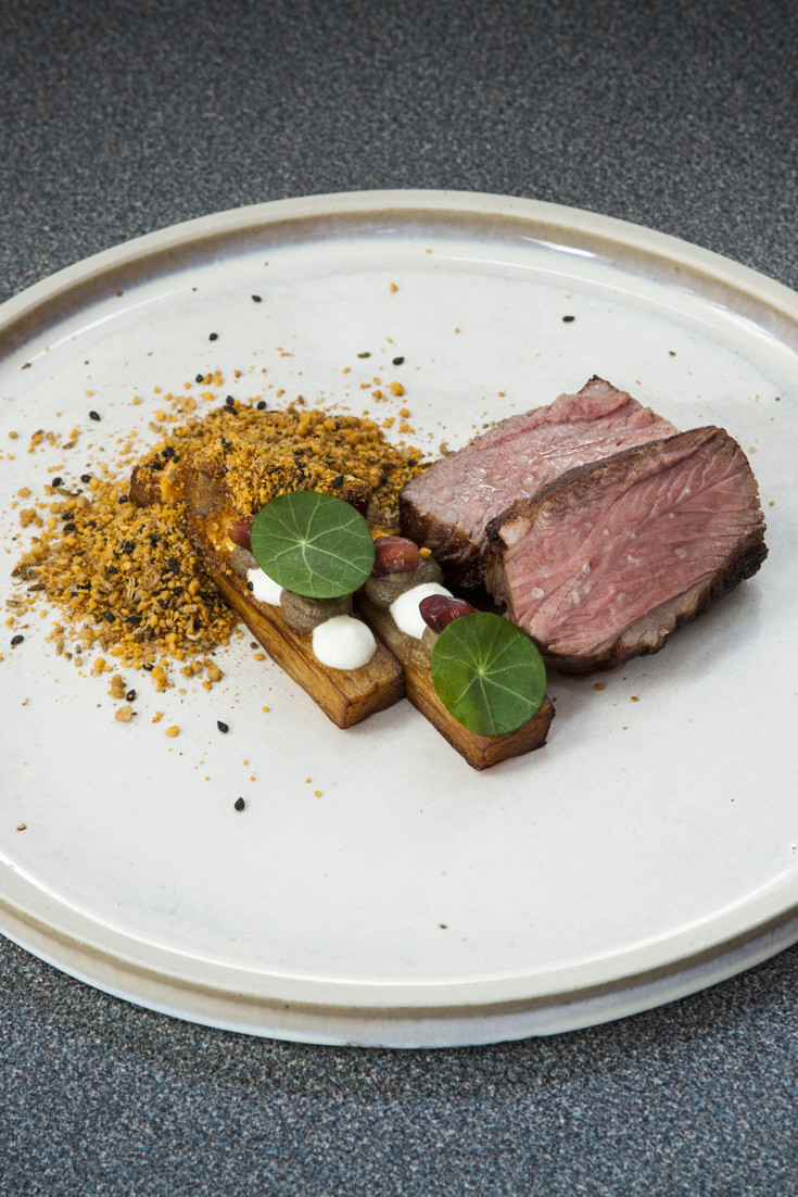 Barbecue Lamb Rump, Smoked Crème Fraiche, Aubergine, Dukkah and ...