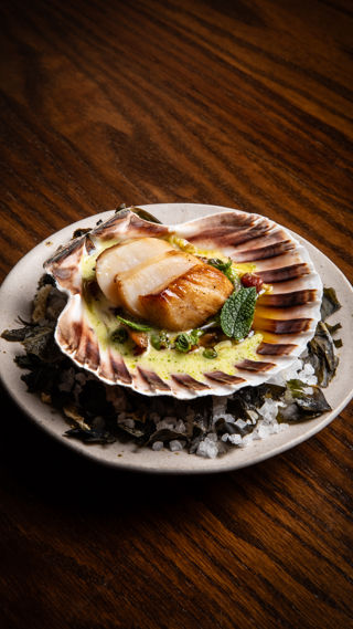 Isle of Mull scallops with bacon, peas and fermented lettuce recipe reel