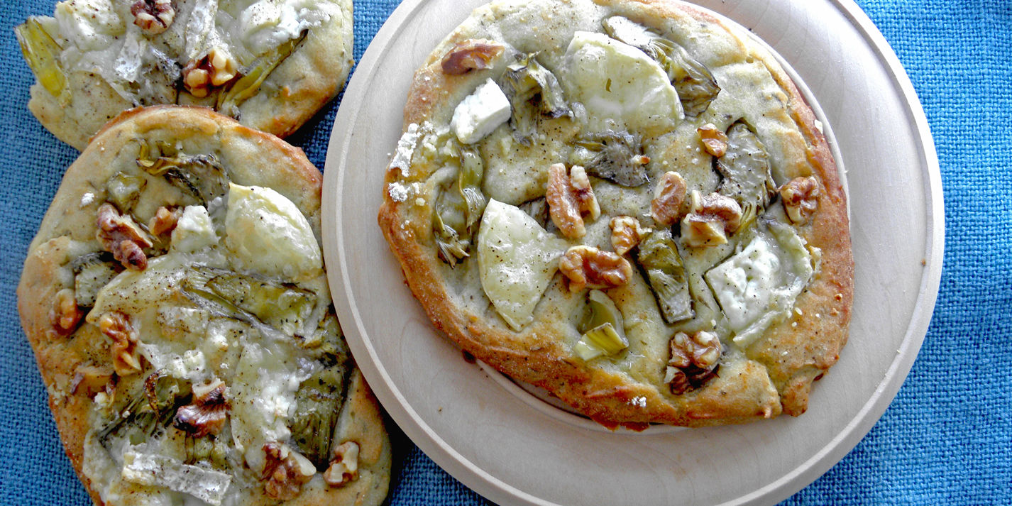 Gluten-Free Flatbread Recipe with Goat's Cheese and Artichoke - Great British Chefs
