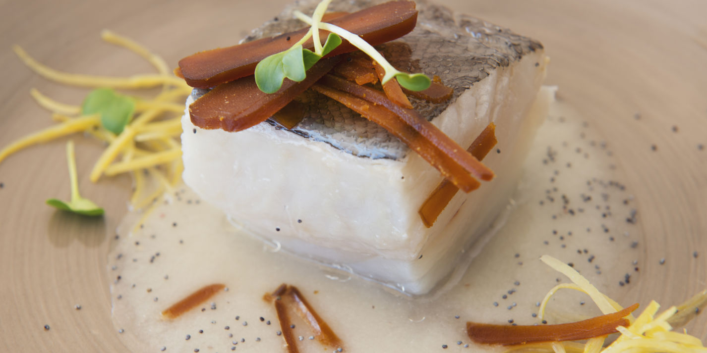 Confit Cod Recipe with Onion Sauce - Great Italian Chefs