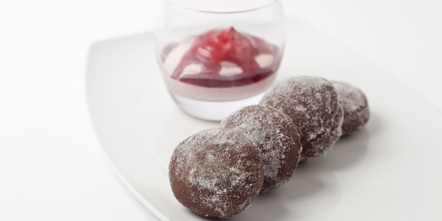 Chocolate Doughnuts With Damson Fool Recipe - Great British Chefs