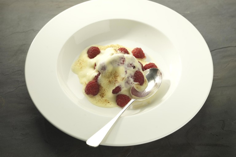 Gratin of Scottish raspberries 