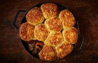 Beef cobbler with Gruyère and herb scones 