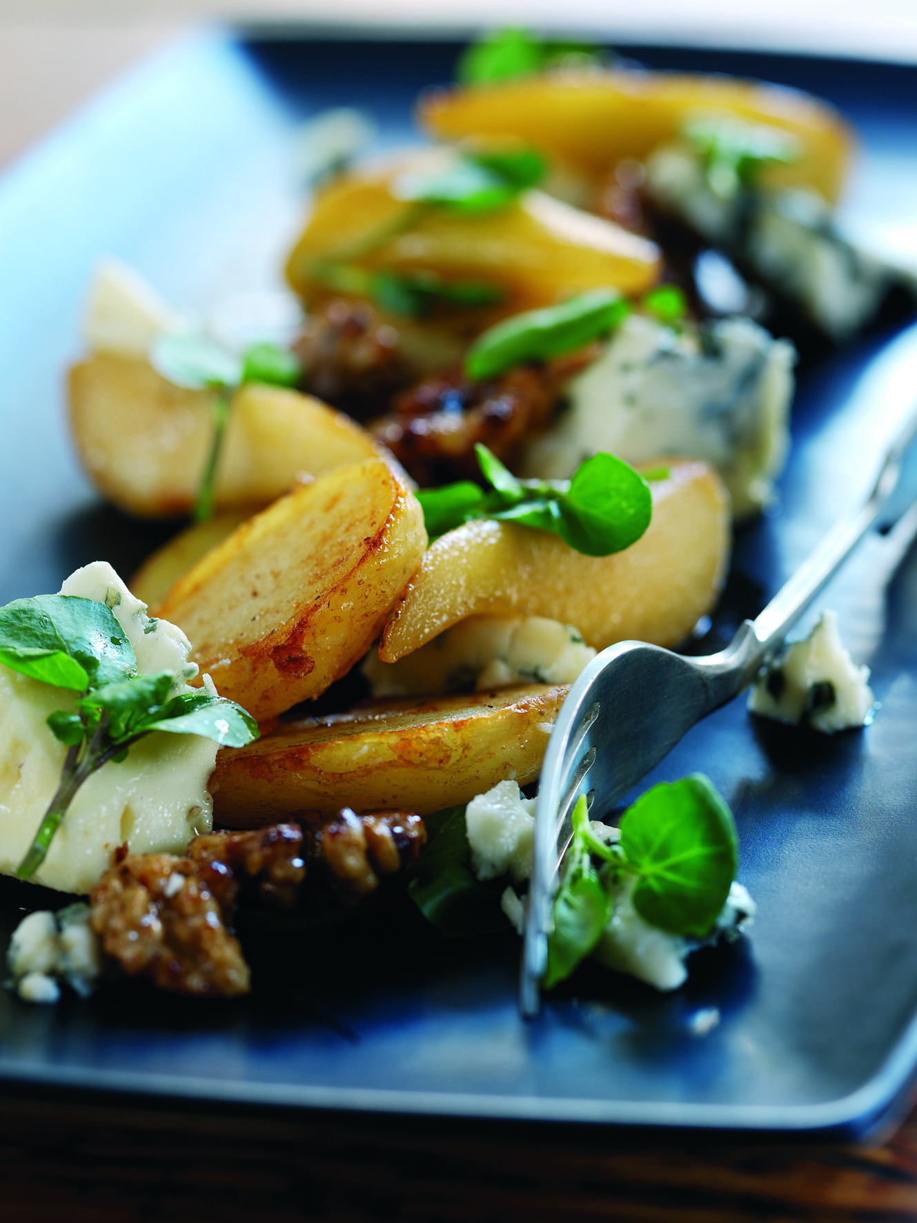 Roast jersey royals with butter dressing recipe