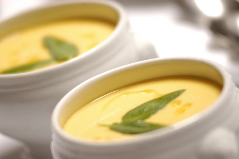 Cream of pumpkin and sage soup