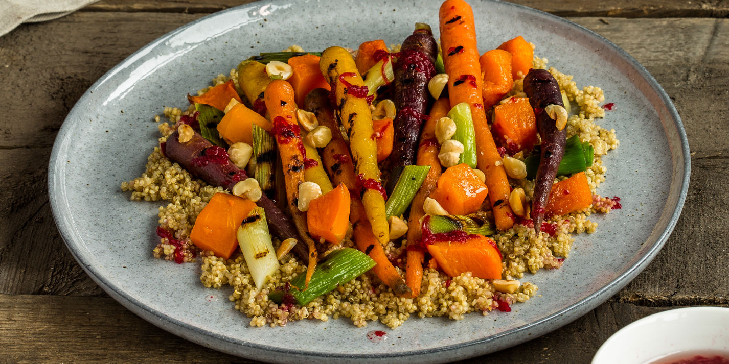 Autumn Vegetable Salad With Beetroot Dressing Recipe - Great British Chefs