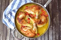 Chicken with rice, sherry and sweety drop peppers