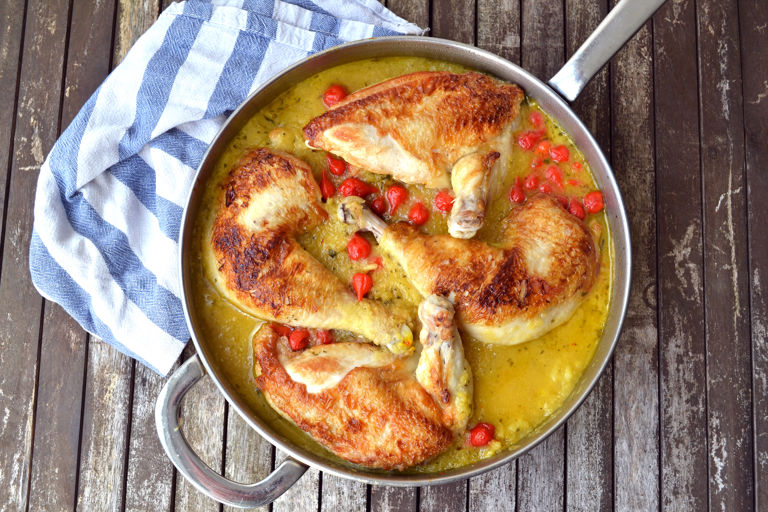 Chicken with rice, sherry and sweety drop peppers