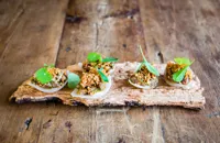 Beef tartare with sour onions and oyster emulsion recipe