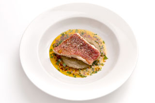 Red mullet with chilli and garlic oil
