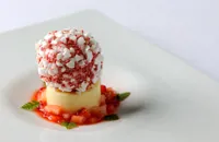 Strawberry and elderflower dessert