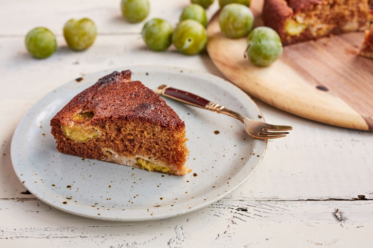 Greengage Honey And Spelt Cake Recipe Great British Chefs