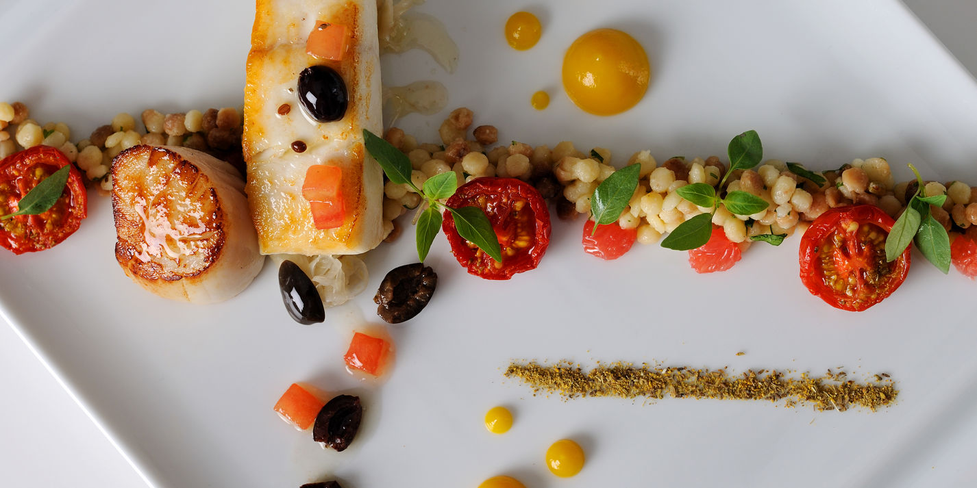 Halibut Recipe With Fregola & Scallops - Great British Chefs