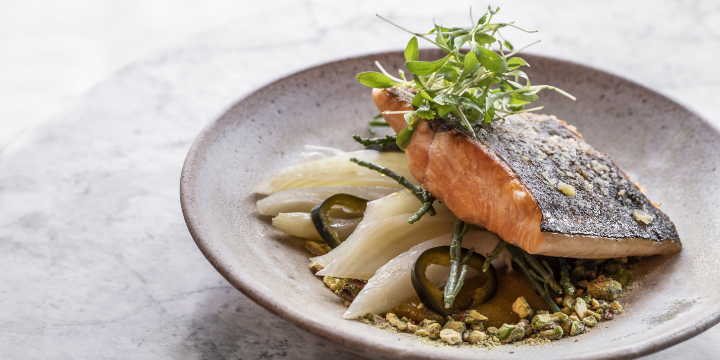 Trout with Confit Fennel and Pickled Jalapeños Recipe - Great British Chefs