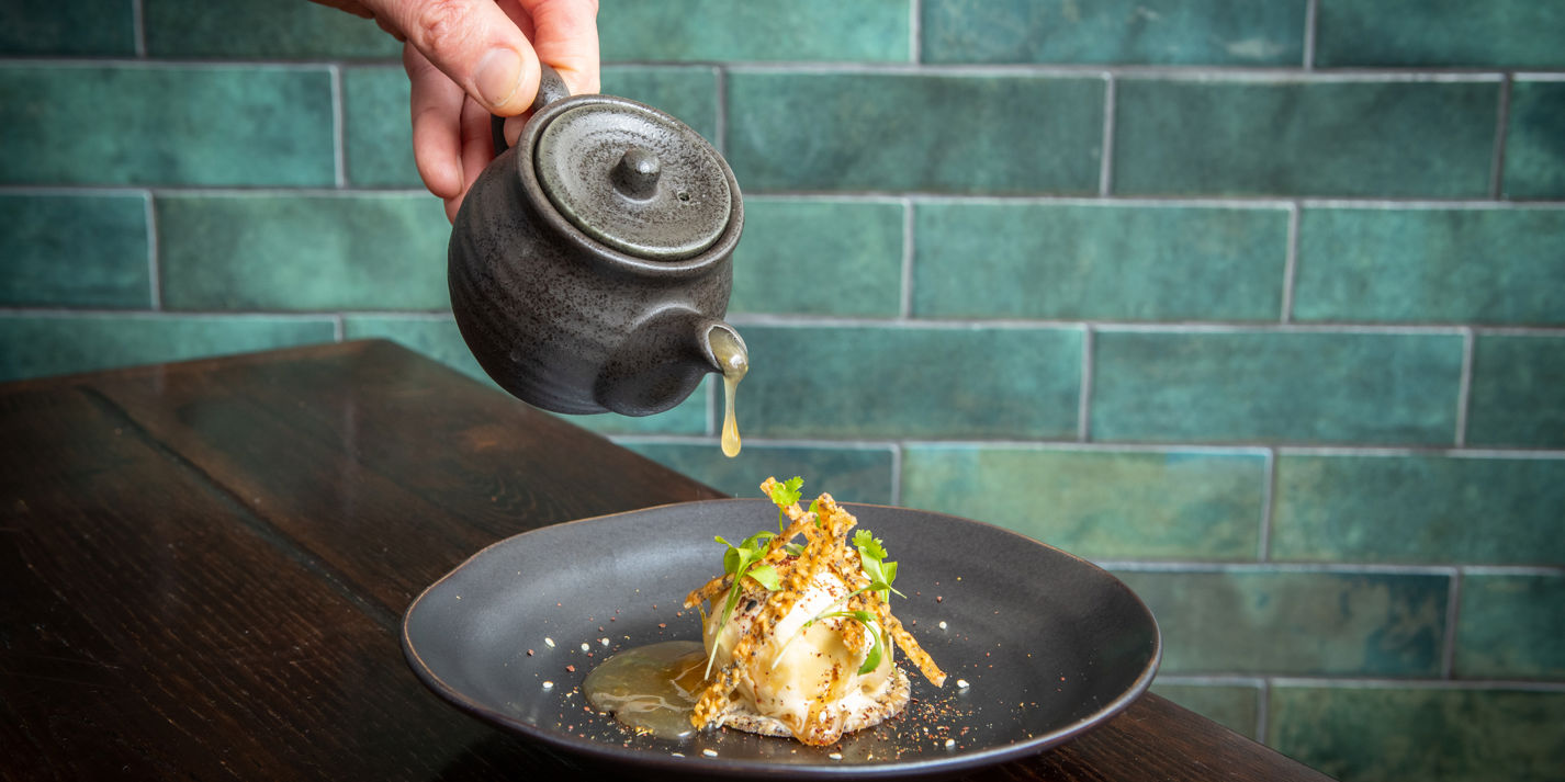 Ginger Plum-Ripple Ice Cream with Sesame and Poppy Seed Tuile Recipe - Great British Chefs