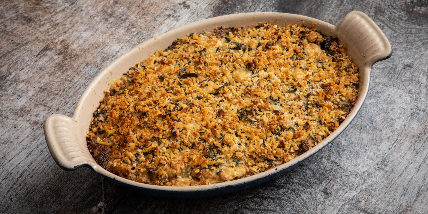 Artichoke, Pancetta and Spinach Gratin Topped With a Walnut Crunch ...