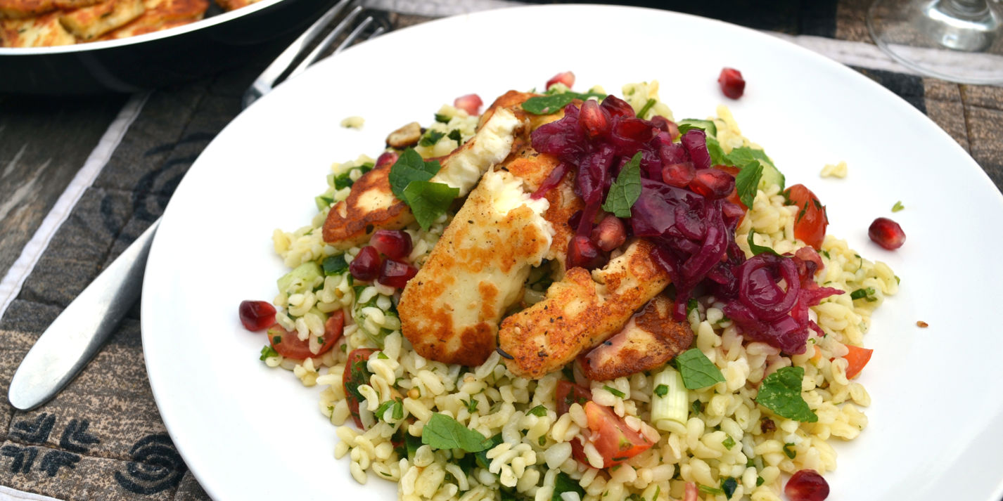 Halloumi and Bulgur Wheat Salad Recipe - Great British Chefs