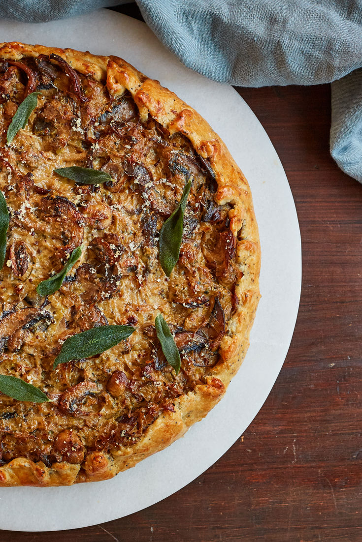 Sweet Leek and Mushroom Open-Topped Pie Recipe - Great British Chefs