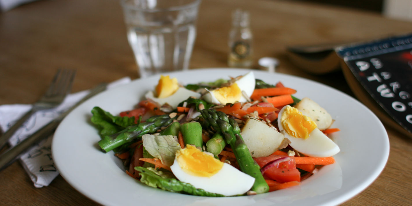 Asparagus, Egg and Potato Salad Recipe with Tarragon Vinaigrette - Great British Chefs
