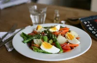 Asparagus, egg and potato salad with tarragon vinaigrette
