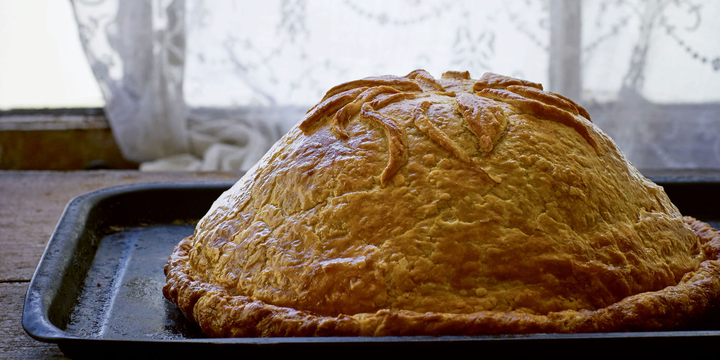 Kurnik  Traditional Savory Pie From Russia, Eastern Europe