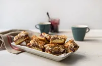 Gluten-free coconut and cherry squares