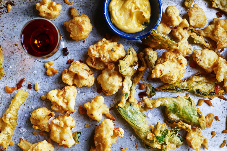 Cauliflower, Parmesan and anchovy fritters