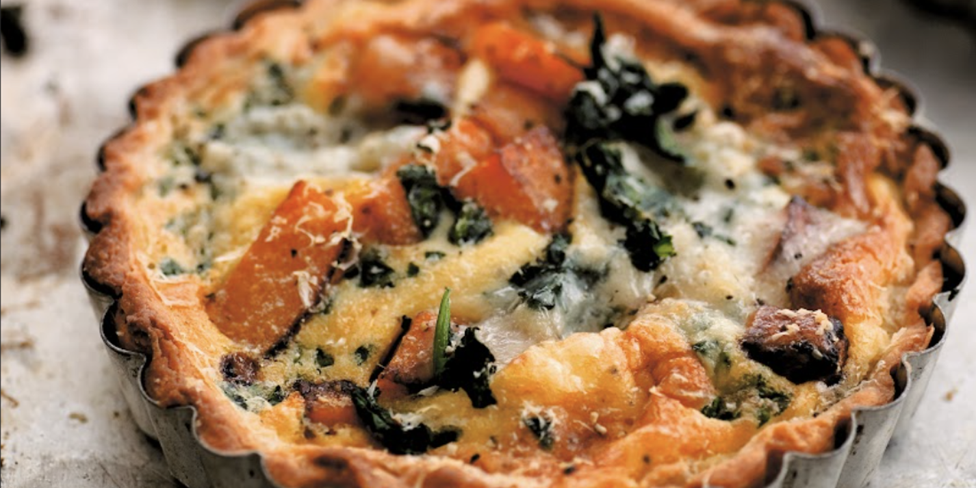 Pumpkin Tarts with Spinach and Gorgonzola Recipe - Great British Chefs