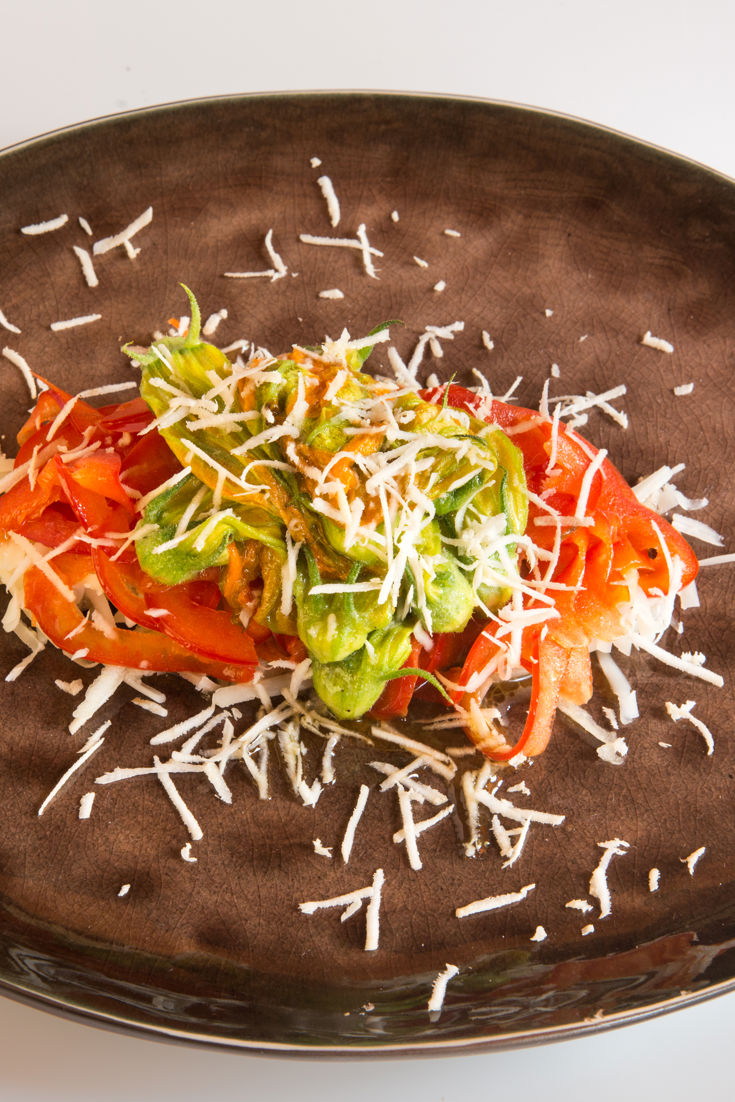 Courgette Flowers with Peppers Recipe Great Italian Chefs