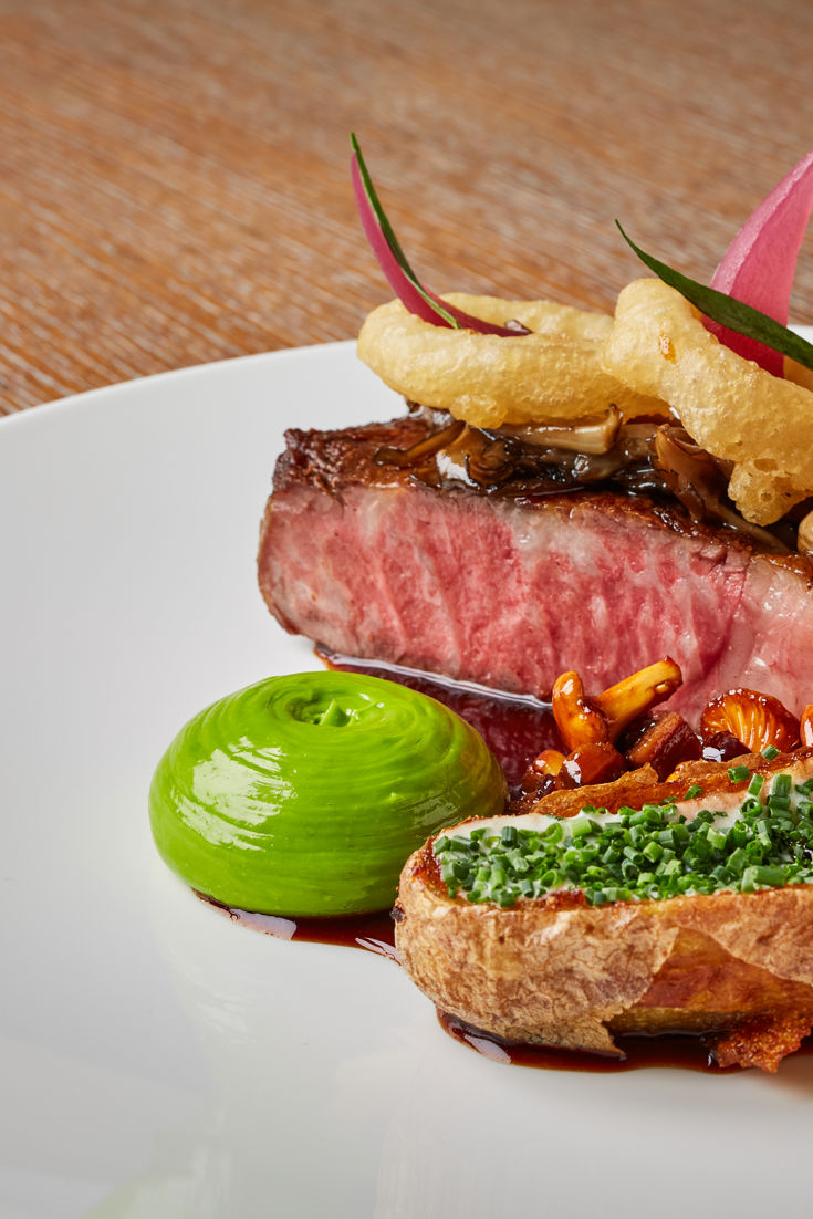 Ribeye with Sour Cream and Chive Crispy Potato and Chive Mayonnaise