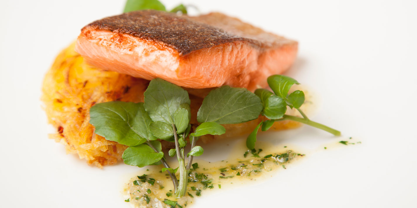 Pan-Fried Trout Recipe with Celeriac Galette - Great British Chefs