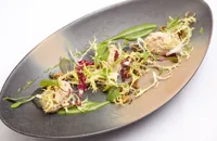 Crab salad, peanut and lemongrass, coriander emulsion