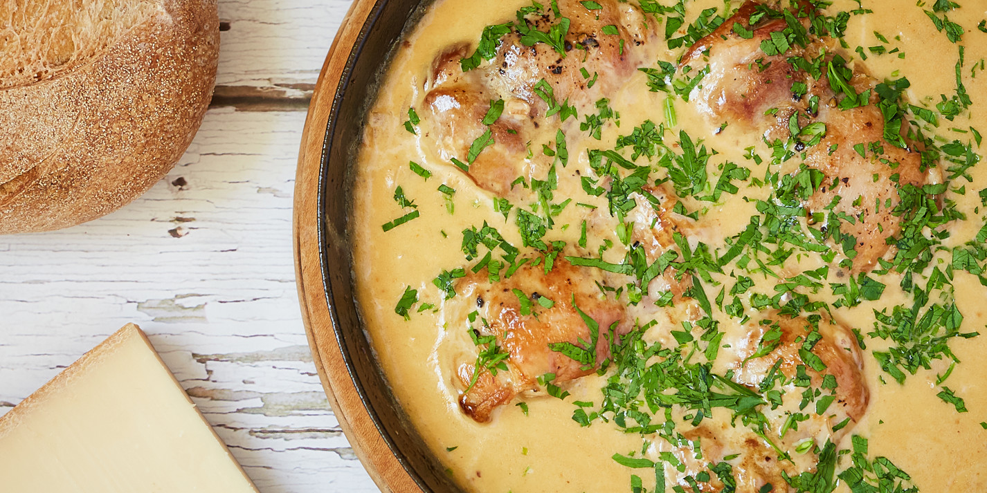 image of Comté Chicken recipe by Great British Chefs image of Comté Chicken recipe by Great British Chefs