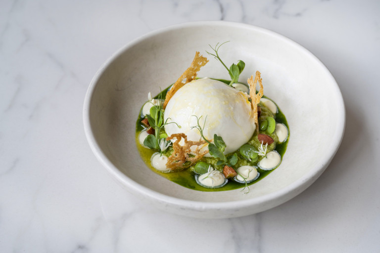 Burrata with Broad Bean Pesto, Basil, Preserved Lemon and Confit ...