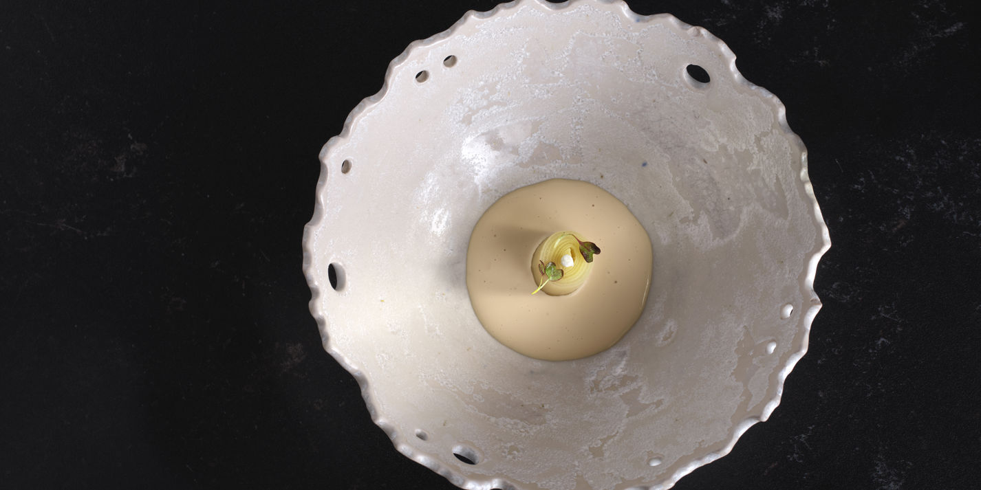 Pickled Leeks with Chicken Wing Schmaltz Recipe - Great British Chefs