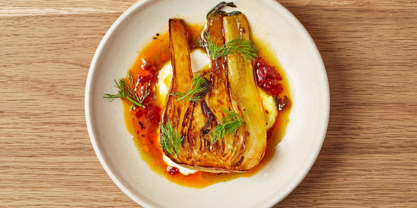 Confit Fennel with Saffron and Harissa Recipe - Great British Chefs