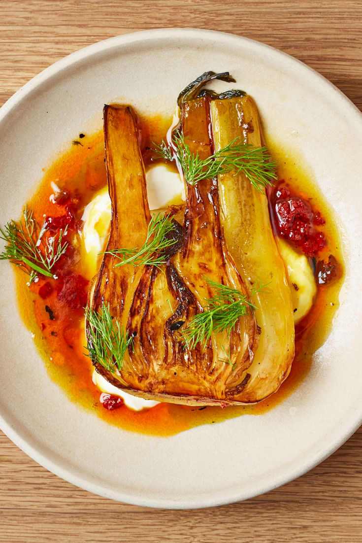 Confit Fennel with Saffron and Harissa Recipe Great British Chefs