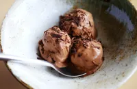 Spiced Belgian chocolate ice cream