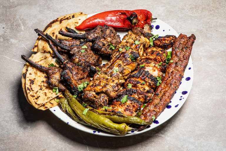 Jamaican-spiced Turkish mixed grill