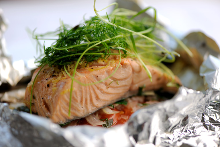 Salmon en papillote
