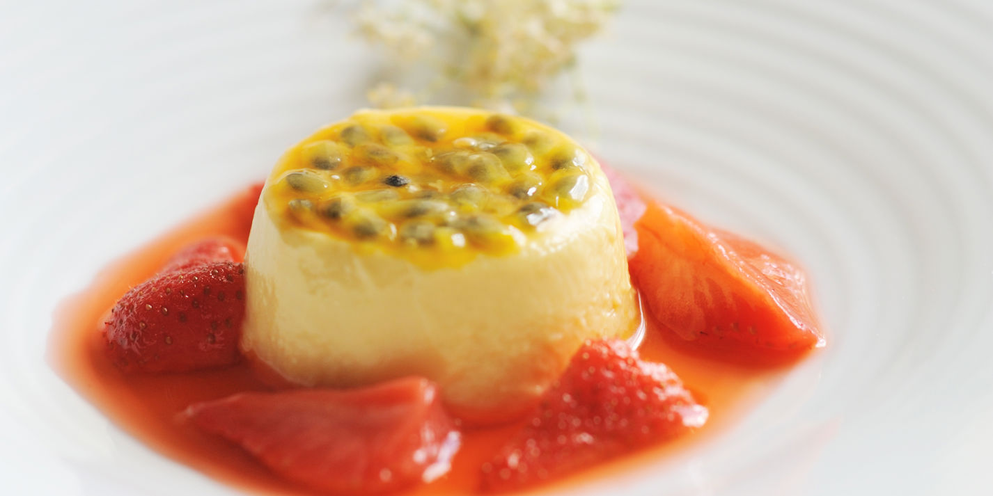 Passion Fruit Crème & Elderflower Strawberries - Great British Chefs