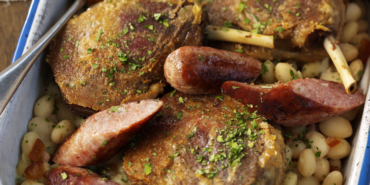 Confit Duck with Cassoulet Recipe - Great British Chefs