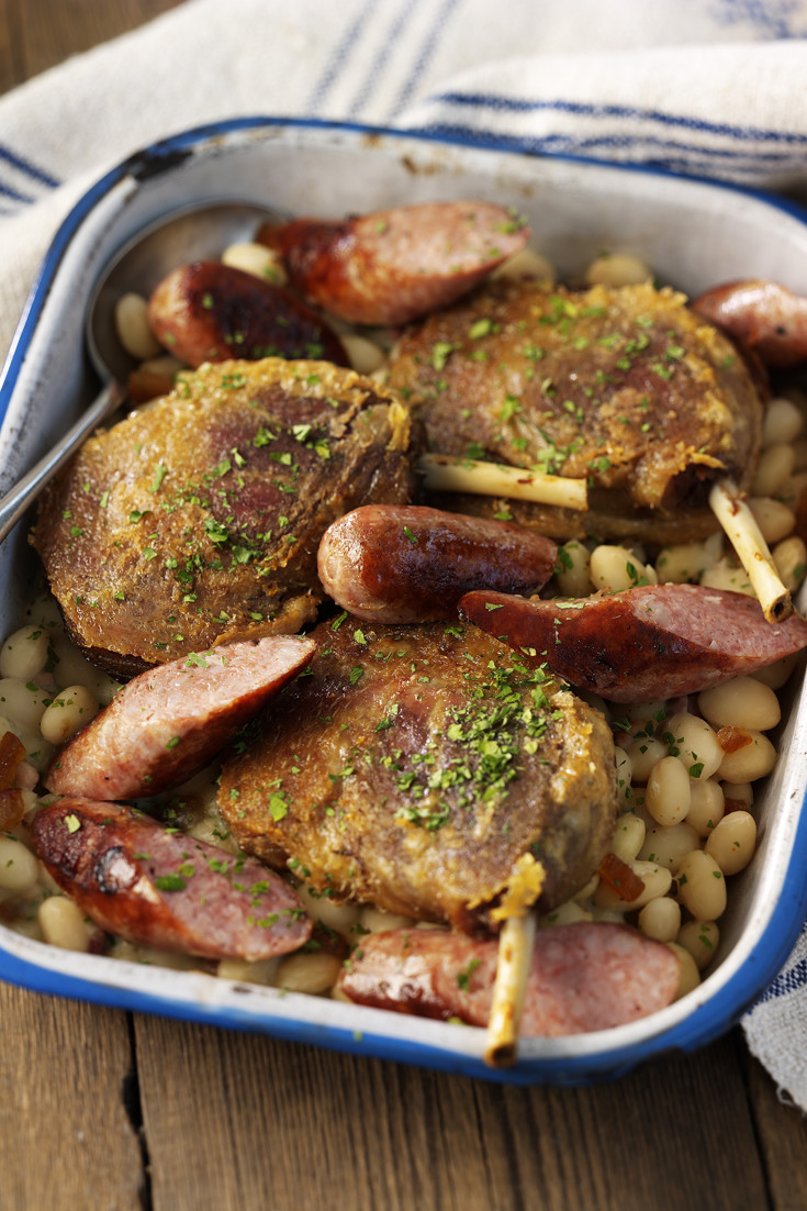 Confit Duck with Cassoulet Recipe - Great British Chefs