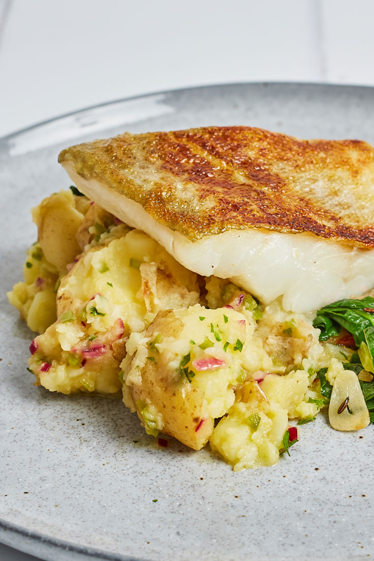 Patatas Aliñadas with PanFried Cod Recipe Great British Chefs