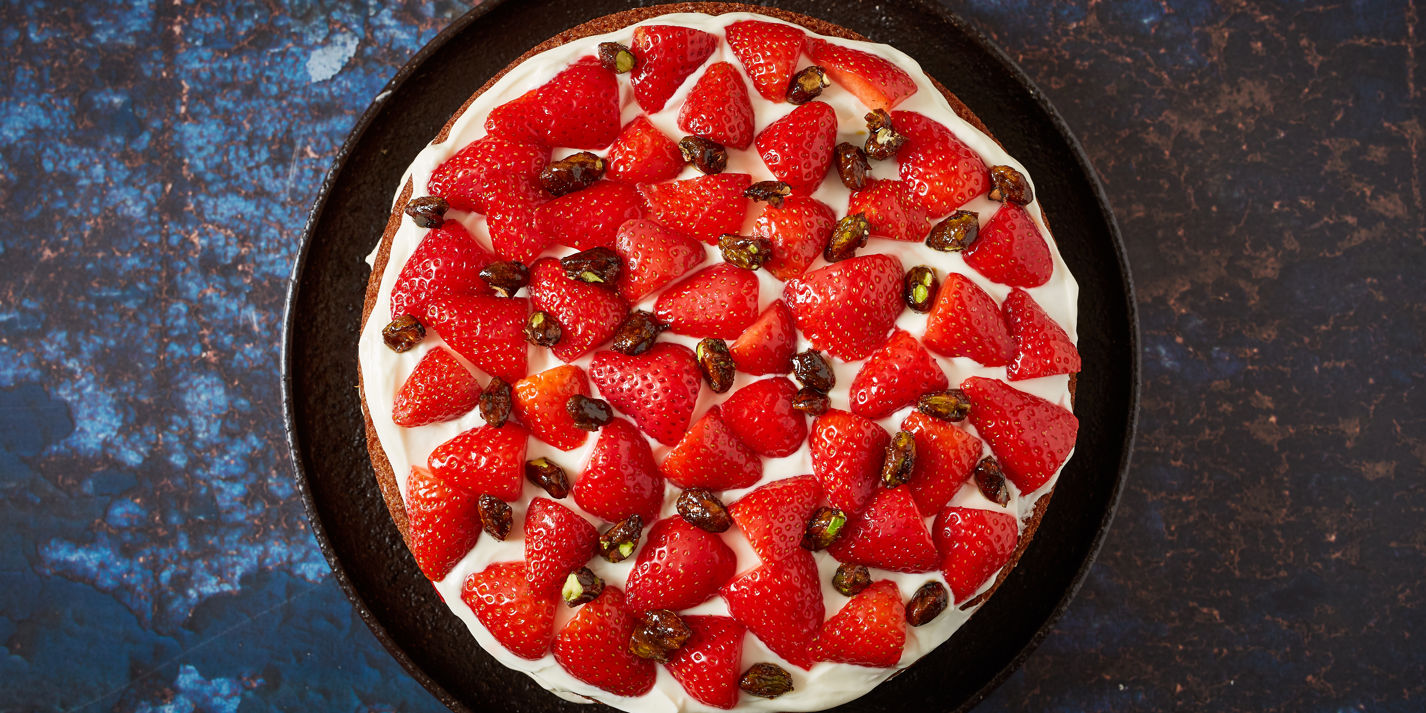 Yoghurt Cake Recipe with Macerated Strawberries - Great British Chefs