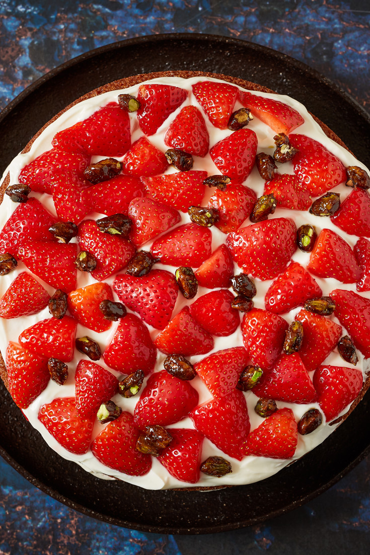Yoghurt Cake Recipe with Macerated Strawberries Great British Chefs