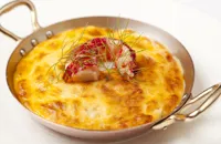 Glazed lobster omelette