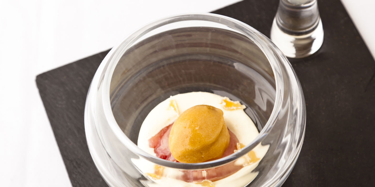 Poached Peach Recipe & Lemon Cream - Great British Chefs