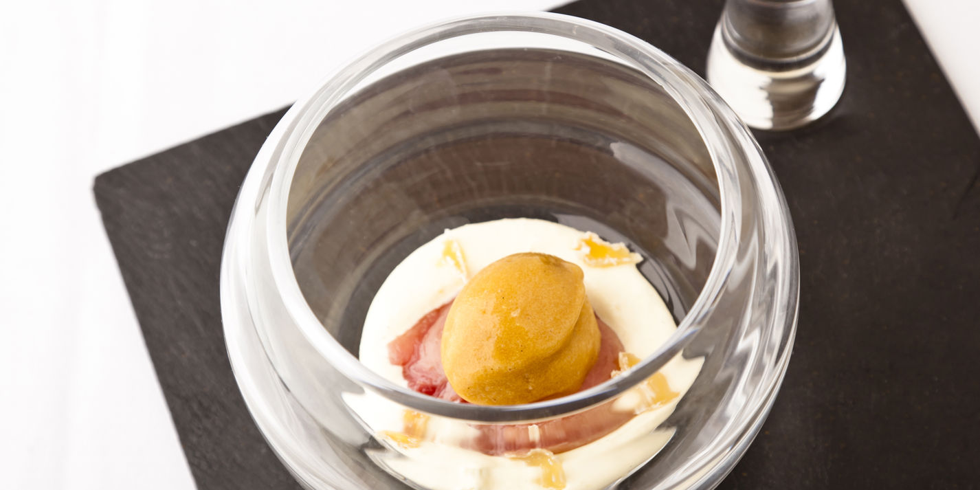 Poached Peach Recipe & Lemon Cream - Great British Chefs