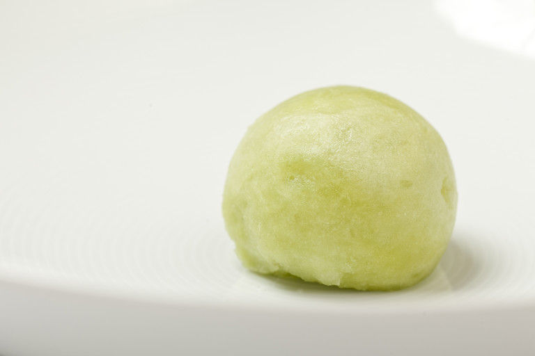 Green rhubarb sorbet